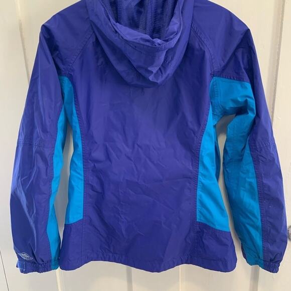 Columbia womens blue two toned jacket coat windbreaker w Omni shield in Sz s - Picture 12 of 13